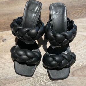 H&M Women's Black Braided Sandals
